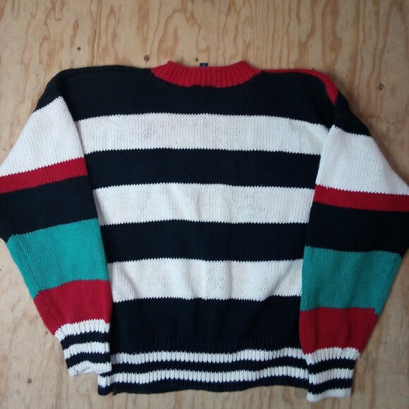 Vintage Abstract Geometric Stripes Crewneck Sweater - Picture 5 of 5